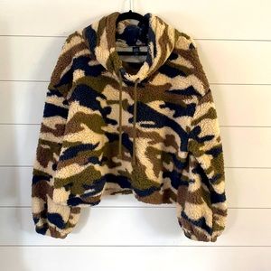 Camo Sherpa Pullover